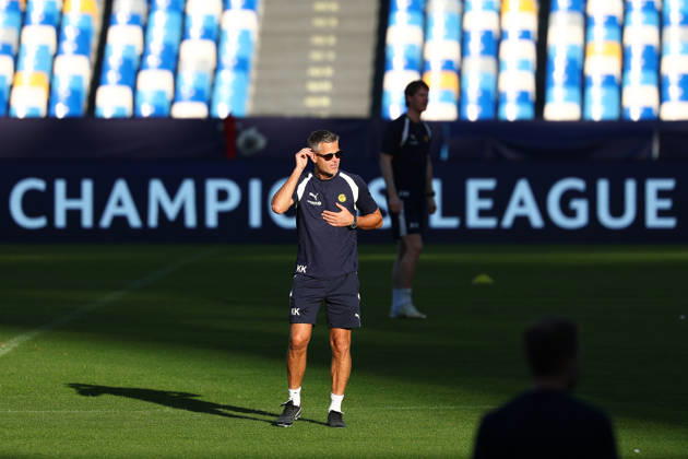 Bodo Glimt s head coach Kjetil Knutsen During the Napoli-Bodo Glimt Champions League , Bodø Glimt training sessionat the Diego Armando Maradona Stadium on October 19, 2026.  Copyright: xAlessandroxGarofalo LaPressex