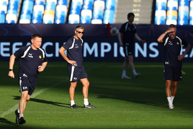 Bodo Glimt s head coach Kjetil Knutsen During the Napoli-Bodo Glimt Champions League , Bodø Glimt training sessionat the Diego Armando Maradona Stadium on October 19, 2026.  Copyright: xAlessandroxGarofalo LaPressex