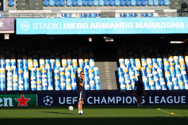 Bodo Glimt s head coach Kjetil Knutsen During the Napoli-Bodo Glimt Champions League , Bodø Glimt training sessionat the Diego Armando Maradona Stadium on October 19, 2026.  Copyright: xAlessandroxGarofalo LaPressex