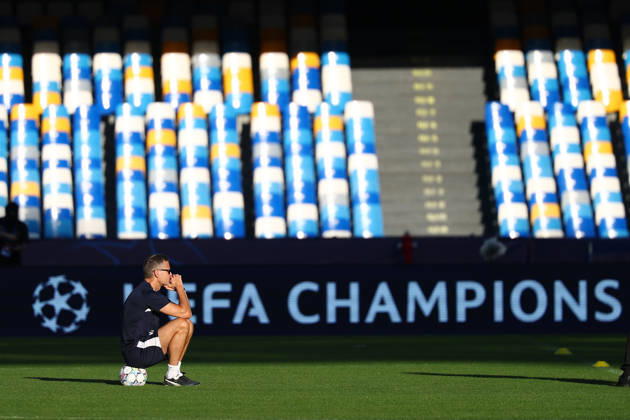 Bodo Glimt s head coach Kjetil Knutsen During the Napoli-Bodo Glimt Champions League , Bodø Glimt training sessionat the Diego Armando Maradona Stadium on October 19, 2026.  Copyright: xAlessandroxGarofalo LaPressex