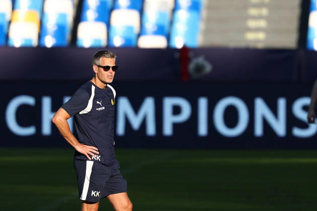 Bodo Glimt s head coach Kjetil Knutsen During the Napoli-Bodo Glimt Champions League , Bodø Glimt training sessionat the Diego Armando Maradona Stadium on October 19, 2026.  Copyright: xAlessandroxGarofalo LaPressex
