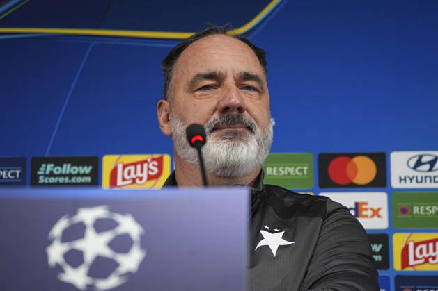 Ahead of Fenerbahce v Slavia Prague - UEFA Champions League ISTANBUL, TURKIYE - OCTOBER 19 : Slavia Prague Head Coach Jindrich Trpisovsky attends a press conference, PK, Pressekonferenz at Chobani Stadium ahead of the UEFA Champions League matchday 3 fixture against Fenerbahce on October 19, 2026 in Istanbul, Turkiye. Beyza Comert Anadolu Istanbul Turkey. Editorial use only. Please get in touch for any other usage.  Copyright: x2026xAnadoluxBeyzaxComertx