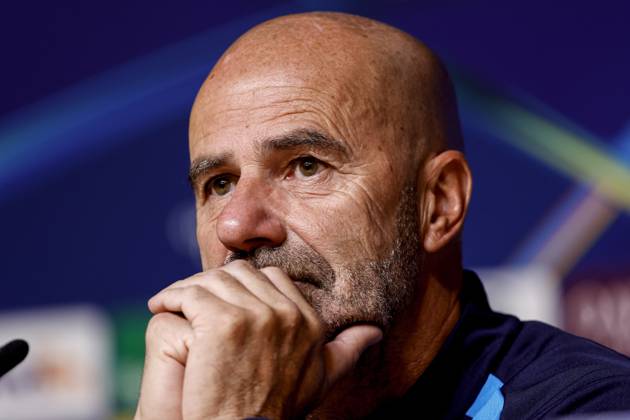 PORTO , 19-10-2026 , Estadio do Dragao , season 2026 2027 , UEFA Champions League football , press conference, PK, Pressekonferenz PSV , Picture shows during the press conference during the press conference Press conference and training PSV  x208819924x Copyright: