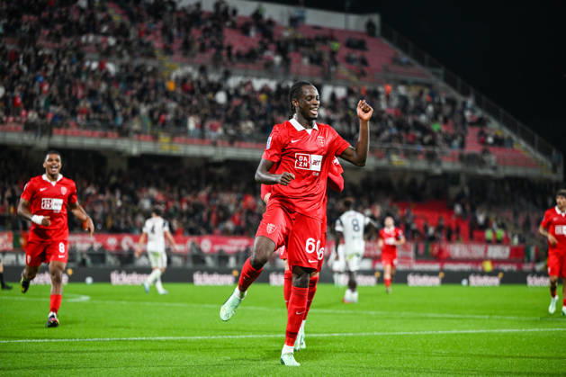Eddy Kouadio of AC Monza celebrating after a goal during the Serie A soccer match between AC Monza and Cagliari Calcio the Brianteo Stadium in Monza, north Italy - October 19, 2026. - Soccer.  Copyright: xTizianoxBallabio LaPressex