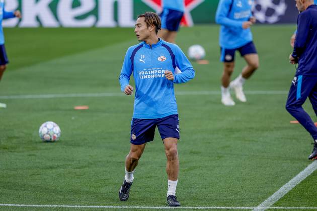 PORTO , 19-10-2026 , Estadio do Dragao , season 2026 2027 , UEFA Champions League football , press conference, PK, Pressekonferenz PSV , Picture shows PSV Player Kodai Sano Press conference and training PSV  x208823210x Copyright: