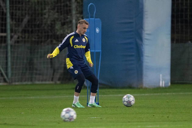Ahead of Fenerbahce v Slavia Prague - UEFA Champions League ISTANBUL, TURKIYE - OCTOBER 19: Kerem Akturkoglu of Fenerbahce takes part during the training session ahead of their UEFA Champions League match between Fenerbahce and Slavia Prague at Chobani Stadium in Istanbul, Turkiye, on October 19, 2026. Celal Gunes Anadolu Istanbul Turkey. Editorial use only. Please get in touch for any other usage.  Copyright: x2026xAnadoluxCelalxGunesx