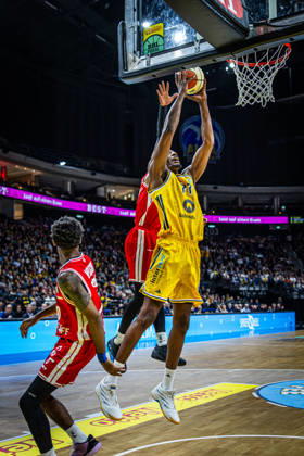 Basketball Berlin 19.10.2026 Saison 2026 2027 Netto BBL Pokal Achtelfinale Alba Berlin - BMA365 Bamberg Baskets Yankuba Sima (Alba Berlin, No.77)
