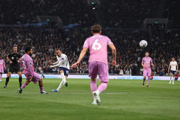 Tottenham Hotspur v Coventry City 19 October 2026 London - Premier League Football - Tottenham Hotspur v Coventry City - James Maddison of Tottenham Hotspur scores the opening goal - (Photo by Jacques Feeney) London UK Copyright: xJacquesxFeeneyxOffside