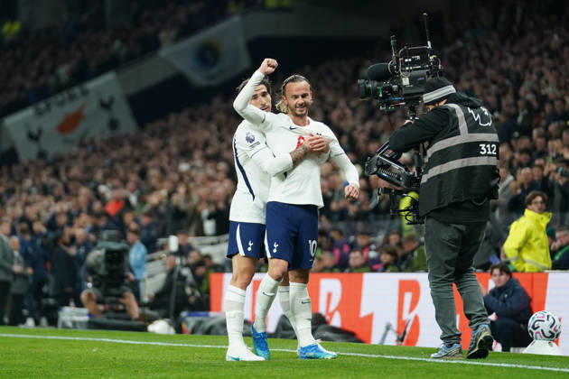 Tottenham Hotspur v Coventry City, Premier League James Maddison of Tottenham Hotspur celebrating his goal to make it 1-0 during the Tottenham Hotspur v Coventry City Premier League match at the Tottenham Hotspur Stadium, London, England on 19 October 2026 Credit: Dylan Hepworth Every Second Media Editorial use only. All images are copyright Every Second Media Limited. No images may be reproduced without prior permission. All rights reserved. Premier League and Football League images are subject to licensing agreements with Football DataCo Limited. see https: www.football-dataco.com Copyright: xIMAGO EveryxSecondxMediax ESM-2235-0025 DylanxHepworthx xEveryxSecondxMediax