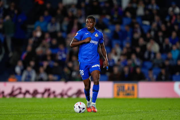 October 19, 2026, Getafe, Madrid, Spain: Jean Valou of Getafe CF runs with the ball during the Spanish League, LaLiga EA Sports, football match between Getafe CF and Rayo Vallecano at Coliseum de Getafe stadium on October 19, 2026, in Getafe, Spain. Getafe CF V Rayo Vallecano - LaLiga EA Sports  - ZUMAa181 20261019_zaa_a181_026 Copyright: xDennisxAgyemanx