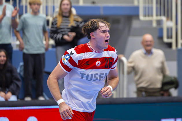 19.10.2026, 8. Spieltag der 2. Handball-Bundesliga, TuSEM Essen - TV Emsdetten. Tom Wolf (TuSEM Essen) jubelt. Essen Am Hallo NRW Deutschland xRHR-FOTO DEx Copyright: DennisxEwert RHR-FOTOx RHR-FOTO DE
