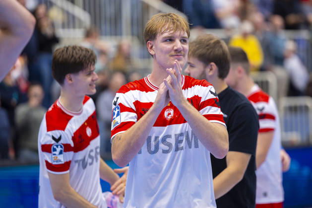 19.10.2026, 8. Spieltag der 2. Handball-Bundesliga, TuSEM Essen - TV Emsdetten. Finley Werschkull (TuSEM Essen) bejubelt den Sieg. Essen Am Hallo NRW Deutschland xRHR-FOTO DEx Copyright: DennisxEwert RHR-FOTOx RHR-FOTO DE
