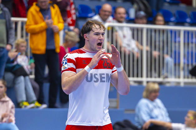 19.10.2026, 8. Spieltag der 2. Handball-Bundesliga, TuSEM Essen - TV Emsdetten. Tom Wolf (TuSEM Essen) jubelt. Essen Am Hallo NRW Deutschland xRHR-FOTO DEx Copyright: DennisxEwert RHR-FOTOx RHR-FOTO DE