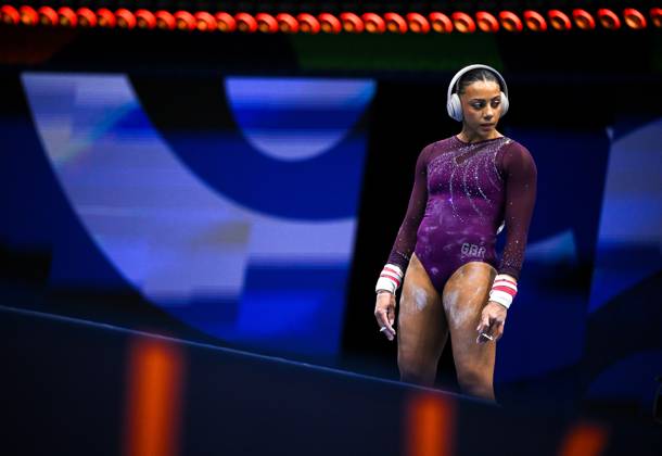 Netherlands Artistic Gymnastics World Championships Qualifiers 9268651 19.10.2026 Rebecca Downie of Great Britain is seen during the women s qualification of the 2026 World Artistic Gymnastics Championships in Rotterdam, the Netherlands. Alexey Filippov Sputnik Rotterdam Netherlands  Copyright: xAlexeyxFilippovx