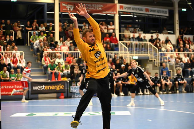 Oliver Krechel TuSEM Essen - TV Emsdetten 19.10.2026 Oliver Krechel (TV Emsdetten ), 2. Handball Bundesliga TuSEM Essen - TV Emsdetten am 19. Oktober 2026 in der Sporthalle am Hallo, Essen. Endstand: 32:25 vor 2.132 Zuschauer.