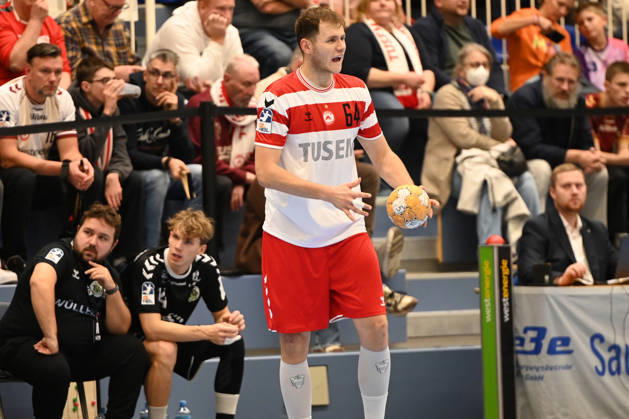 Maxmilian Hejny TuSEM Essen - TV Emsdetten 19.10.2026 Maxmilian Hejny (TuSEM Essen), 2. Handball Bundesliga TuSEM Essen - TV Emsdetten am 19. Oktober 2026 in der Sporthalle am Hallo, Essen. Endstand: 32:25 vor 2.132 Zuschauer.