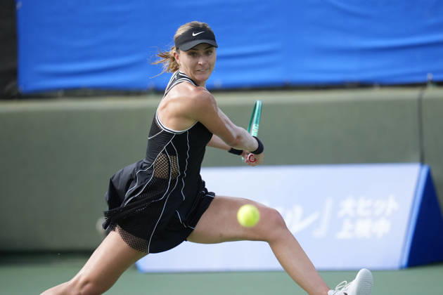 WTA, Tennis Damen Kinoshita Group Japan Open - Day 2 Paula Badosa of Spain competes in her round of 32 singles match against Antonia Ruzic of Croatia at the 2026 Kinoshita Group Japan Open Women s tennis tournament at Utsubo Tennis Center in Osaka, Japan, on October 20, 2026. Osaka Japan Copyright: xOwenxHammondx originalFilename:hammond-2026kino261020_npSXA