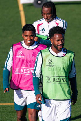 SOCCER - UEFA Champions League - Real Madrid - press conference, PK, Pressekonferenz Photo by IPA ABACAPRESS.COM89945043 - MADRID, SPAIN - OCTOBER 20: Vinicius Junior of Real Madrid CF during training on the day before Matchday 3 of the 2026 27 UEFA Champions League group stage at Ciudad Real Madrid on October 20, 2026, in Madrid, Spain. during the Real Madrid press conference following the UEFA Champions League soccer match in Madrid, Spain, on October 20, 2026 Madrid Spain  Copyright: xIPAxSport ABACAx