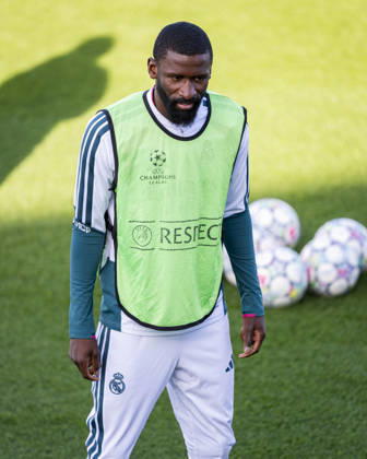 Real Madrid CF Training Session And press conference, PK, Pressekonferenz - UEFA Champions League 2026 27 League Phase MD3 MADRID, SPAIN - OCTOBER 20: Antonio Rudiger of Real Madrid CF is seen training during the training session on day ahead of the UEFA Champions League 2026 27 League Phase MD3 at Ciudad Real Madrid on October 20, 2026 in Valdebebas, Spain. Valdebebas Ciudad Real Madrid Madrid Spain Copyright: xAlbertoxGardinx AGardin_20261020_Rea_Mad_Press_0156