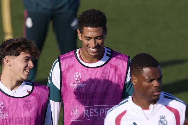 October 20, 2026, Madrid, Spain: Jude Bellingham (Real Madrid CF) is seen in action during a training session on the eve of the UEFA Champions League 2026 2027 match between Real Madrid CF and RB Leipzig..Real Madrid CF is holding its final training session ahead of its third UEFA Champions League game. Madrid Spain - ZUMAs197 20261020_aaa_s197_012 Copyright: xFedericoxTitonex