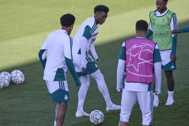 October 20, 2026, Madrid, Spain: Aurelien Tchouameni (Real Madrid CF) is seen in action during a training session on the eve of the UEFA Champions League 2026 2027 match between Real Madrid CF and RB Leipzig..Real Madrid CF is holding its final training session ahead of its third UEFA Champions League game. Madrid Spain - ZUMAs197 20261020_aaa_s197_014 Copyright: xFedericoxTitonex