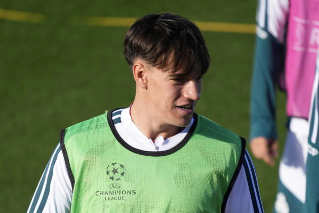 REAL MADRID CF v RB LEIPZIG. CHAMPIONS LEAGUE 2026 2027. ROUND 3. Real Madrid CF s Carlos Espí during training session prior to the Champions League round 3 match against RB Leipzig. October 20 2026. (ALTERPHOTOS Acero) MadridSpain  Copyright: xAcerox