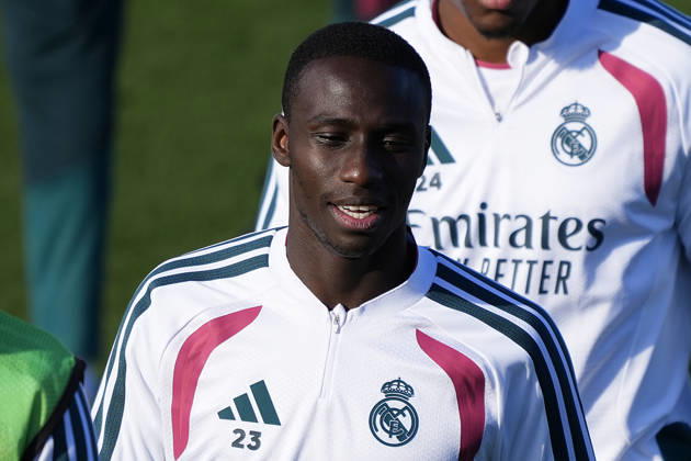 REAL MADRID CF v RB LEIPZIG. CHAMPIONS LEAGUE 2026 2027. ROUND 3. Real Madrid CF s Ferland Mendy during training session prior to the Champions League round 3 match against RB Leipzig. October 20 2026. (ALTERPHOTOS Acero) MadridSpain  Copyright: xAcerox