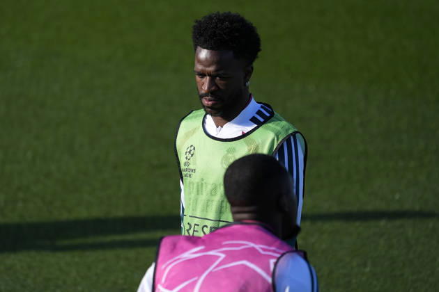 REAL MADRID CF v RB LEIPZIG. CHAMPIONS LEAGUE 2026 2027. ROUND 3. Real Madrid CF s Vinicius Junior during training session prior to the Champions League round 3 match against RB Leipzig. October 20 2026. (ALTERPHOTOS Acero) MadridSpain  Copyright: xAcerox
