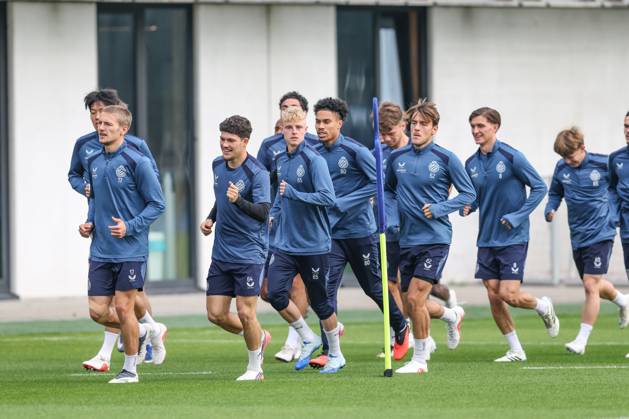 Club s players pictured during a training session of Belgian soccer team Club Brugge KV, Tuesday 20 October 2026 in Knokke-Heist. Club is preparing for the third game in the UEFA Champions League league phase against French team Racing Club de Lens tomorrow. BRUNOxFAHY  x190372910x