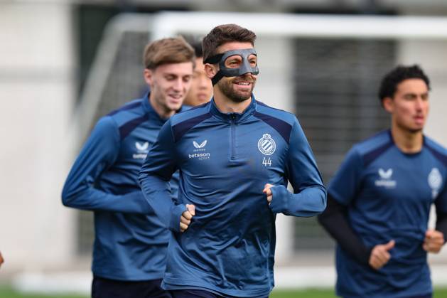 Club s Brandon Mechele is pictured during a training session of Belgian soccer team Club Brugge KV, Tuesday 20 October 2026 in Knokke-Heist. Club is preparing for the third game in the UEFA Champions League league phase against French team Racing Club de Lens tomorrow. BRUNOxFAHY  x190373252x