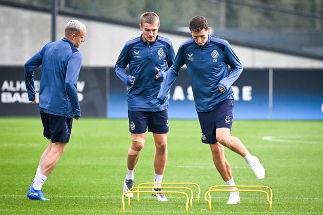 Club Brugge v RC Lens - UEFA Champions League preparations Club Brugge s Romeo Vermant and Hans Vanaken pictured during a training session of football team Club Brugge KV, on Tuesday 20 October 2026 at the team s basecamp in Westkapelle (Knokke-Heist), Belgium, as preparation for the the UEFA Champions League game against RC Lens. (Photo News Elias Rom) Knokke-Heist Belgium  Copyright: xPhotonewsx xEliasxRomx