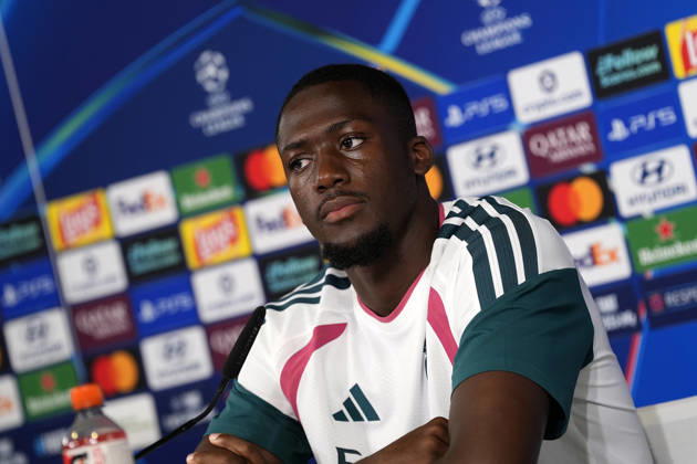 Real Madrid CF s Ibrahima Konate in press conference, PK, Pressekonferenz after raining session prior to the Champions League round 3 match against RB Leipzig. October 20 2026. (20261020265)