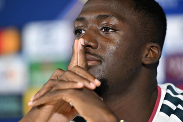 Real Madrid press meeting ahead of UCL match against RB Leipzig MADRID, SPAIN - OCTOBER 20: Head coach Jose Mourinho (not seen) and player Ibrahima Konate of Real Madrid answer journalists questions at a press conference, PK, Pressekonferenz after a training session at the club s Valdebebas facilities, ahead of the UEFA Champions League match against RB Leipzig, in Madrid, Spain on October 20, 2026. Burak Akbulut Anadolu Madrid Spain. Editorial use only. Please get in touch for any other usage. Copyright: x2026xAnadoluxBurakxAkbulutx