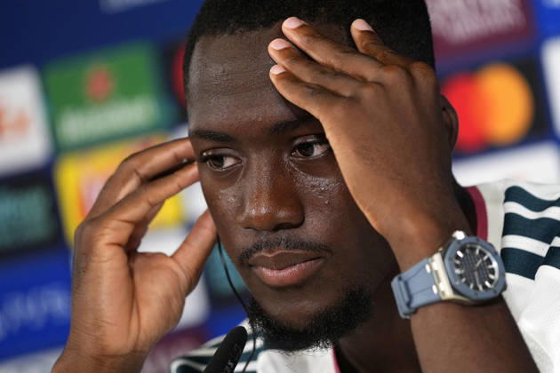 Real Madrid CF s Ibrahima Konate in press conference, PK, Pressekonferenz after raining session prior to the Champions League round 3 match against RB Leipzig. October 20 2026. (20261020372)