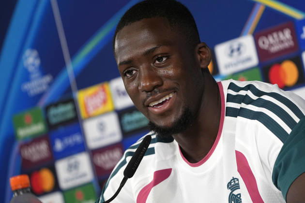 Real Madrid CF s Ibrahima Konate in press conference, PK, Pressekonferenz after raining session prior to the Champions League round 3 match against RB Leipzig. October 20 2026. (20261020330)