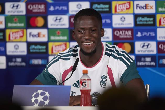 October 20, 2026, Madrid, Spain: Ibrahima Konate (Real Madrid CF) attends a press conference, PK, Pressekonferenz on the eve of the UEFA Champions League 2026 2027 match between Real Madrid CF and RB Leipzig..Real Madrid CF is holding a press conference ahead of its third UEFA Champions League game. Madrid Spain - ZUMAs197 20261020_aaa_s197_071 Copyright: xFedericoxTitonex