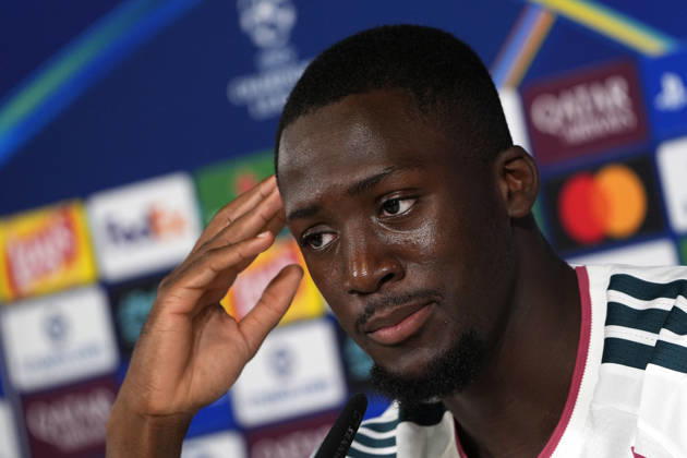 REAL MADRID CF v RB LEIPZIG. CHAMPIONS LEAGUE 2026 2027. ROUND 3. Real Madrid CF s Ibrahima Konate in press conference, PK, Pressekonferenz after raining session prior to the Champions League round 3 match against RB Leipzig. October 20 2026. (ALTERPHOTOS Acero) MadridSpain  Copyright: xAcerox