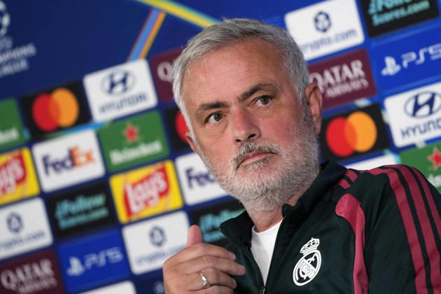 Real Madrid CF s coach Jose Mourinho in press conference, PK, Pressekonferenz after raining session prior to the Champions League round 3 match against RB Leipzig. October 20 2026. (20261020388)