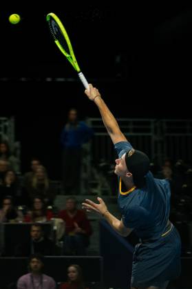 Max Schoenhaus of Germany pictured in action during the European Open ATP, Tennis Herren tennis tournament in Brussels, on Tuesday 20 October. This year s edition of the tournament is taking place from 17 to 25 October JASPERxJACOBS  x190378666x