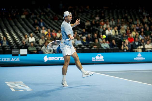 Tallon Griekspoor of the Netherlands pictured in action during the European Open ATP, Tennis Herren tennis tournament in Brussels, on Tuesday 20 October. This year s edition of the tournament is taking place from 17 to 25 October JASPERxJACOBS  x190378692x