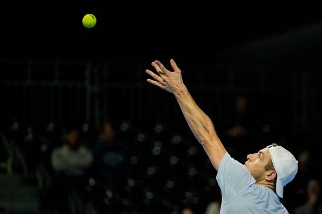 Tallon Griekspoor of the Netherlands pictured in action during the European Open ATP, Tennis Herren tennis tournament in Brussels, on Tuesday 20 October. This year s edition of the tournament is taking place from 17 to 25 October JASPERxJACOBS  x190378732x