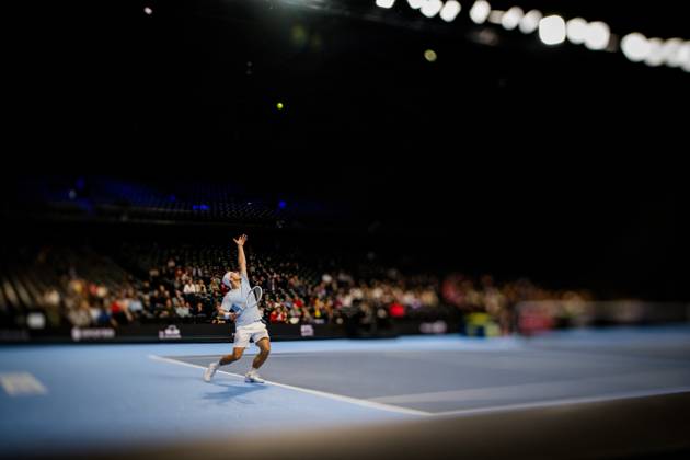 Tallon Griekspoor of the Netherlands pictured in action during the European Open ATP, Tennis Herren tennis tournament in Brussels, on Tuesday 20 October. This year s edition of the tournament is taking place from 17 to 25 October JASPERxJACOBS  x190378889x