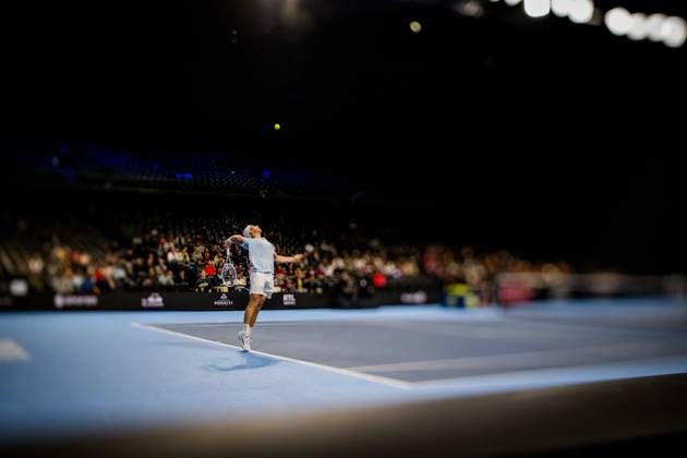 Tallon Griekspoor of the Netherlands pictured in action during the European Open ATP, Tennis Herren tennis tournament in Brussels, on Tuesday 20 October. This year s edition of the tournament is taking place from 17 to 25 October JASPERxJACOBS  x190378913x