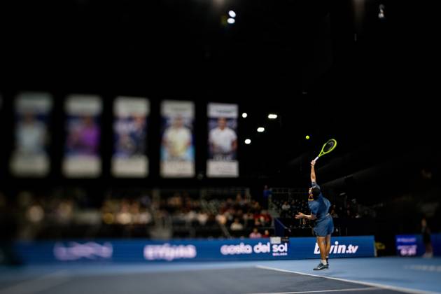Max Schoenhaus of Germany pictured in action during the European Open ATP, Tennis Herren tennis tournament in Brussels, on Tuesday 20 October. This year s edition of the tournament is taking place from 17 to 25 October JASPERxJACOBS  x190379008x