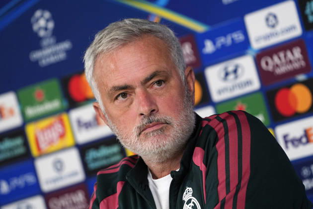 REAL MADRID CF v RB LEIPZIG. CHAMPIONS LEAGUE 2026 2027. ROUND 3. Real Madrid CF s coach Jose Mourinho in press conference, PK, Pressekonferenz after raining session prior to the Champions League round 3 match against RB Leipzig. October 20 2026. (ALTERPHOTOS Acero) MadridSpain  Copyright: xAcerox