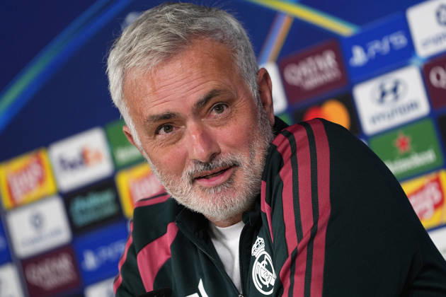 REAL MADRID CF v RB LEIPZIG. CHAMPIONS LEAGUE 2026 2027. ROUND 3. Real Madrid CF s coach Jose Mourinho in press conference, PK, Pressekonferenz after raining session prior to the Champions League round 3 match against RB Leipzig. October 20 2026. (ALTERPHOTOS Acero) MadridSpain  Copyright: xAcerox