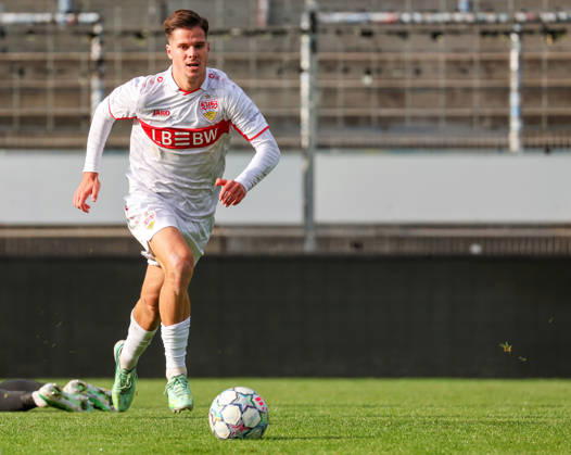 20.10.2026, Stuttgart, Fußball U19 Champions League, Saison 2026 2027, U19 YouthLeague VfB Stuttgart vs. Atletico Madrid, Antonijo Zarrella (VfB)
