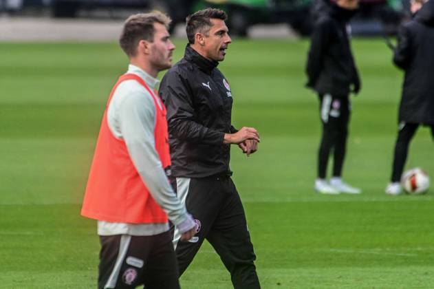 Lars Ritzka Trainer Marcel Rapp ( Pauli ) Deutschland , Hamburg , Trainingsgelände an der Kollaustrasse , Fussball , 2. Bundesliga , FC St Pauli