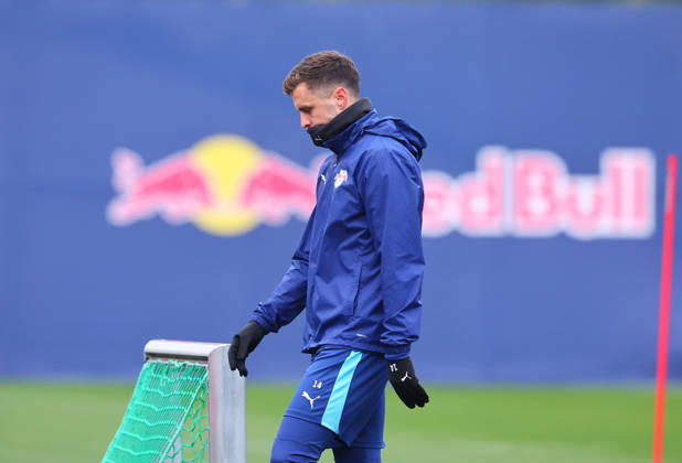 RB Leipzig - Training Champions League Leipzig, 20.10.2026, RB Akademie, UEFA Champions League , RB Leipzig - Abschlusstraining am Vortag von Real Madrid v. RBLeipzig , Im Bild : Christoph Baumgartner (14, RB Leipzig) ,