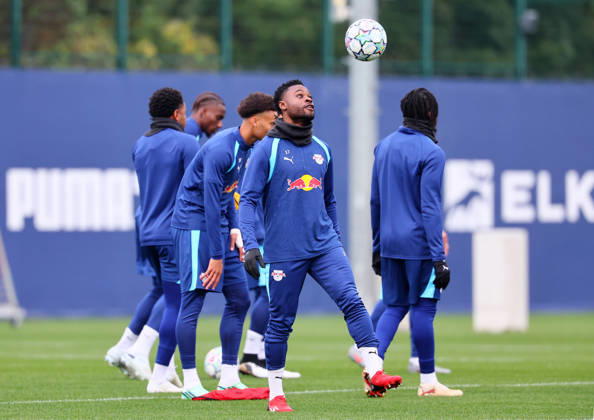 RB Leipzig - Training Champions League Leipzig, 20.10.2026, RB Akademie, UEFA Champions League , RB Leipzig - Abschlusstraining am Vortag von Real Madrid v. RBLeipzig , Im Bild: Ridle Baku (17, RB Leipzig) ,